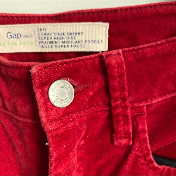 Gap Red Velvet Pants - Picture 3 of 4